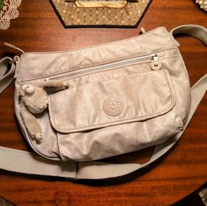 Kipling Silver Medium Crossbody Bag